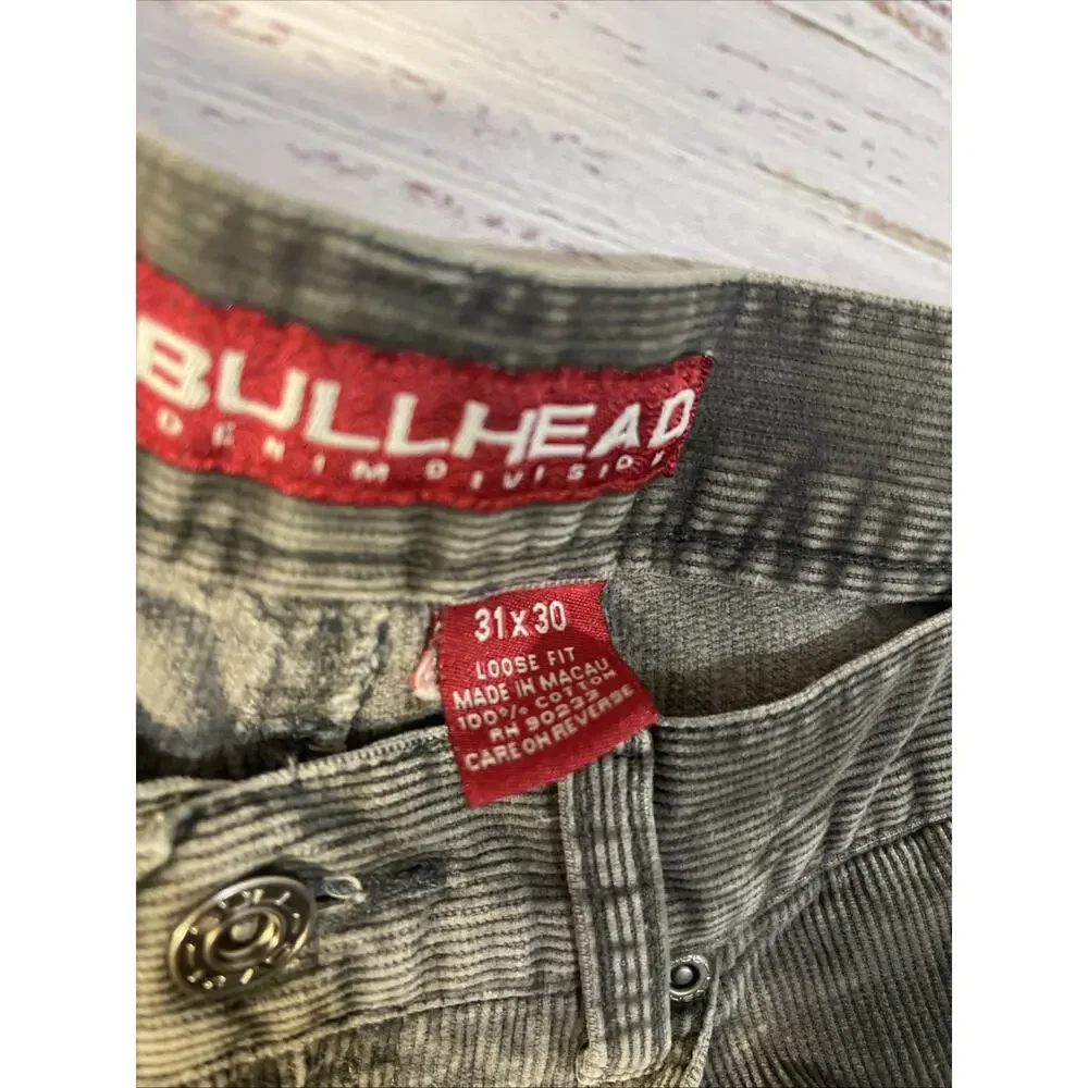 Bullhead Corduroy Loose Fit 31x30 Gray Jeans - Picture 5 of 11